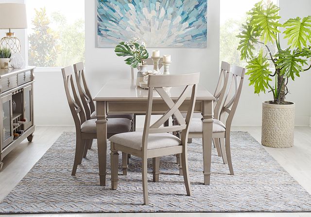 Gray best sale table chairs